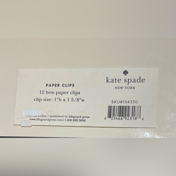 ♠️Kate Spade Elegant Gold Bow Paper Clips (12)♠️ - Picture 3 of 3